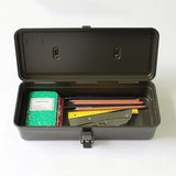 Caja de herramientas Toyo Steel T-320 verde militar