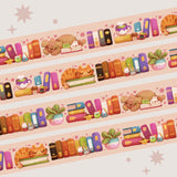 A washi tape inspired by trinket shelves and rainbow books!

Each roll of washi tape is 15mm (approximately 0.59 inches) wide and 10 meters (approximately 10.9 yards) long.