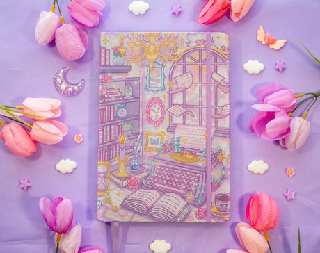 Unicorn Eclipse - Pastel Academia Dotted Journal

✧Size &amp; Materials✧

Size: A5 (approximately 5.8 x 8.3 inches)
Smooth hardcover, rounded corners
160 dot grid pages, 140 gsm
Includes ribbon bookmark, elastic band, and back pocket