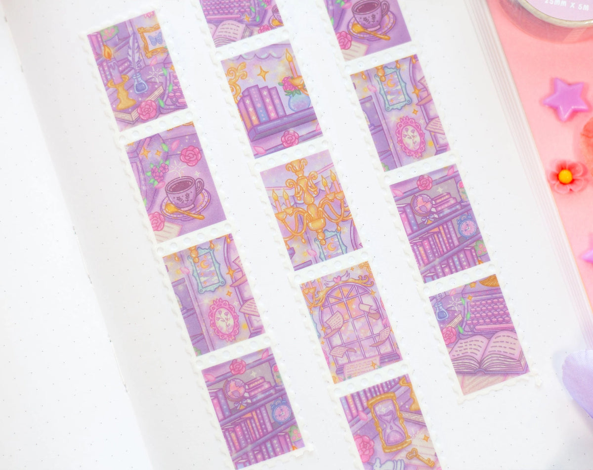 Unicorn Eclipse - Pastel Academia Stamp Washi Tape