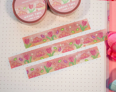 Unicorn Eclipse - Tulip Dreams Washi Tape

1 roll: 15mm x 10m
Made of eco-friendly adhesive paper materials
Easily removable with no residue

✧Notes✧ Please note that color on images may vary from monitor to monitor due to photographing, lighting and screen settings. Minor errors may be possible as these stickers are handmade.