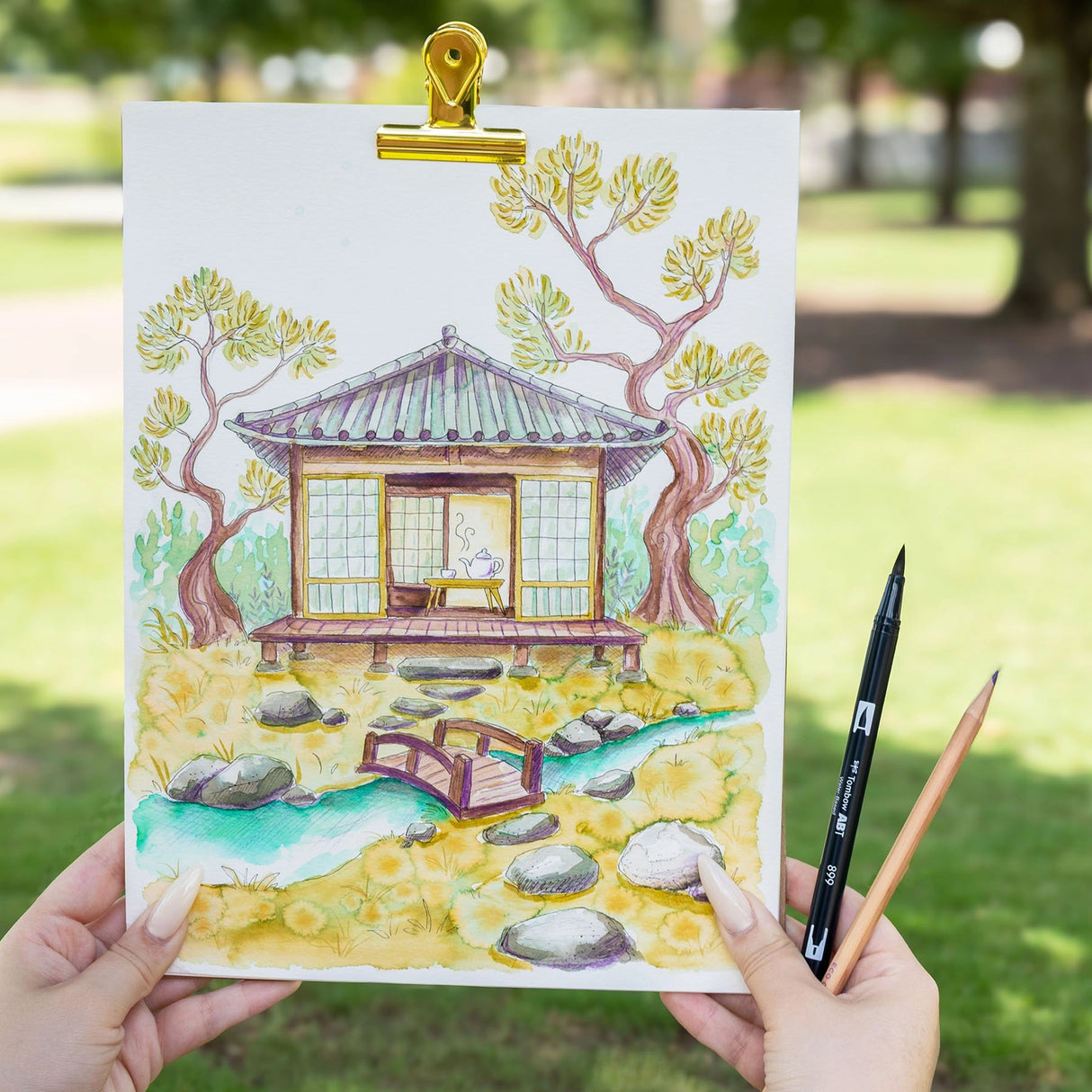 Bring your surroundings to life with the Tombow Urban Sketching Set, designed for artists who love capturing city views, small towns, and daily scenes.

Each set includes:

3 Dual Brush Pens
2 Kimonogatari Colored Pencils
Medium Water Brush
MONO Graph Mechanical Pencil in Mint Green
MONO Drawing Pen in 005
Step-by-step digital guide.&nbsp;