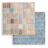 Bloc de papel con fondo de biblioteca vintage, 12" x 12" 