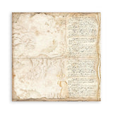 Bloc de papel con fondo de biblioteca vintage, 12" x 12" 