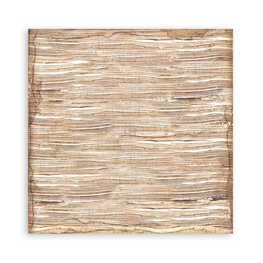 Bloc de papel con fondo de biblioteca vintage, 12" x 12" 