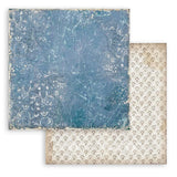 Bloc de papel con fondo de biblioteca vintage, 12" x 12" 