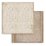 Bloc de papel con fondo de biblioteca vintage, 12" x 12" 