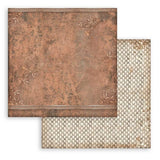 Bloc de papel con fondo de biblioteca vintage, 12" x 12" 