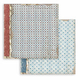 Bloc de papel con fondo de biblioteca vintage, 12" x 12" 