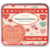 Pegatinas vintage de San Valentín