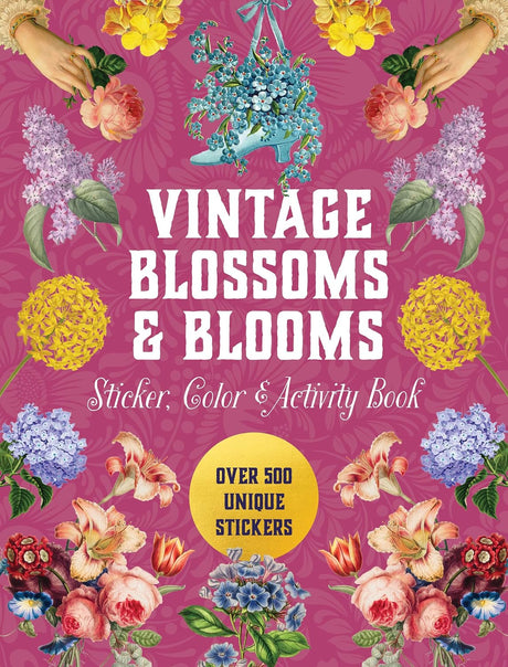 Peep inside the wonderful antiquarian world of flowers with Vintage Blossoms and Blooms Sticker, Color &amp; Activity Book - with more than 500 beautiful stickers and more than 50 activity and coloring pages.

Perfect for any sticker lover, crafter, puzzler, or flower aficionado, this book is a novel compilation of whimsical and vintage flowers.