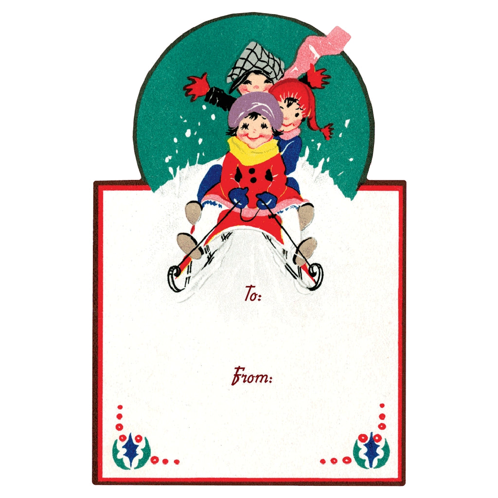Caja de pegatinas navideñas vintage