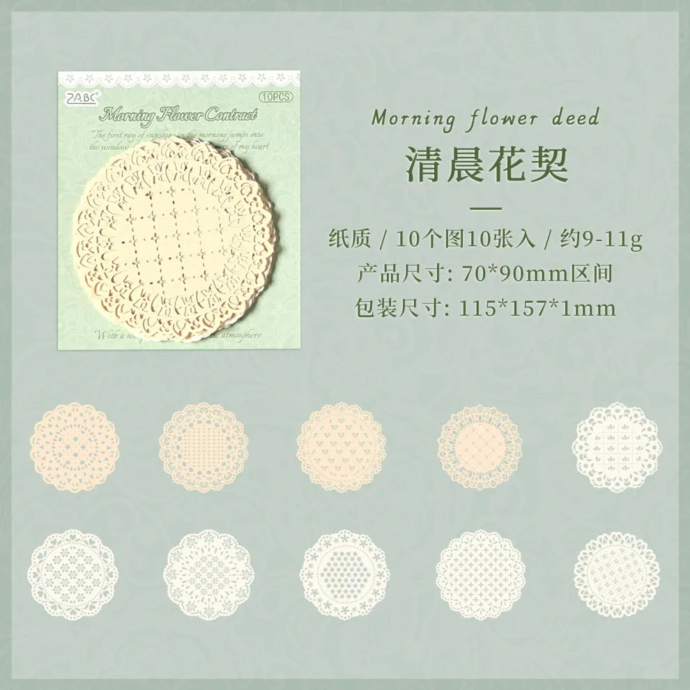 These delightful lacy doilies can be used for a number of projects to great effect or maybe you just want to pop them under your pretty party cupcakes! Perfect for your projects for a pretty delicate effect.

10 Piece Set
2.7in x 3.5in