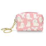 This convenient, lightweight pouch from Studio Oh! provides a secure and stylish way to carry essentials with your keys. Featuring a water-resistant, canvas-textured material and lined interiors, the pouch is both durable and easy to clean. The petite loaf shape is roomy enough for an array of personal items, such as IDs, cards, lip balm, gum, cash, coins, earbuds, nail clippers, and more. The zipper closure includes both a key ring and a lobster-claw clasp, making it simple to attach to a purse.