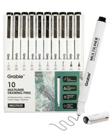 THE GRABIE ARCHIVAL PROMISE - Draw with unrivaled confidence knowing our fade-proof pigment ink is fast-drying and boasts uncompromising waterproof performance across every single tip. This ensures your lines stay crisp, permanent, and bleed-free, even on the most detailed work.