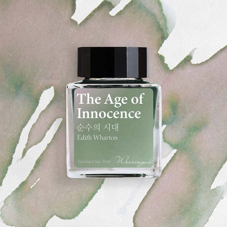 An ink blending sage green of disciplined restraint with baby pink that blooms like hidden feeling. The hue of an age when innocence was clothed in dignity beneath the graceful surface of New York society.