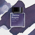 A blue violet base deepens into gray violet as it dries, while cool blue-gray tones softly emerge between the layers. Its evolving colors reflect Thereses descent into ruin, caught between suppressed desire and inescapable guilt.