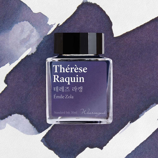 A blue violet base deepens into gray violet as it dries, while cool blue-gray tones softly emerge between the layers. Its evolving colors reflect Thereses descent into ruin, caught between suppressed desire and inescapable guilt.