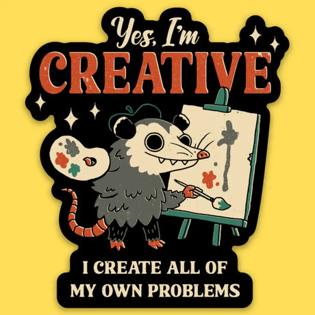Wicked Clothes - Yes, I'm Creative Vinyl Sticker

• Durable &amp; weatherproof
• Made of thick vinyl which protects from scratching, rain &amp; sunlight
• Size: 3" x 2.6" inches