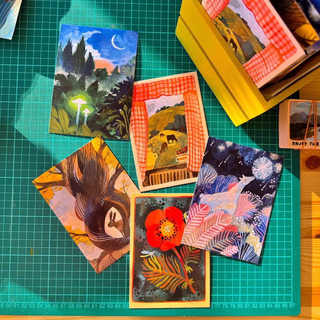 This postcard will be perfect little gift during this Christmas season. Made from one of my sketchbook paintings, with love from Czech Republic. Printed in high quality on matte paper.