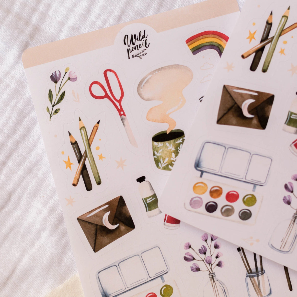 This paper sticker sheet has been designed with all summer lovers in mind! Perfect for your bullet journal, planner, snail mail or various other crafts. Designed from my original sketchbook illustrations, each made with love in Czech Republic.