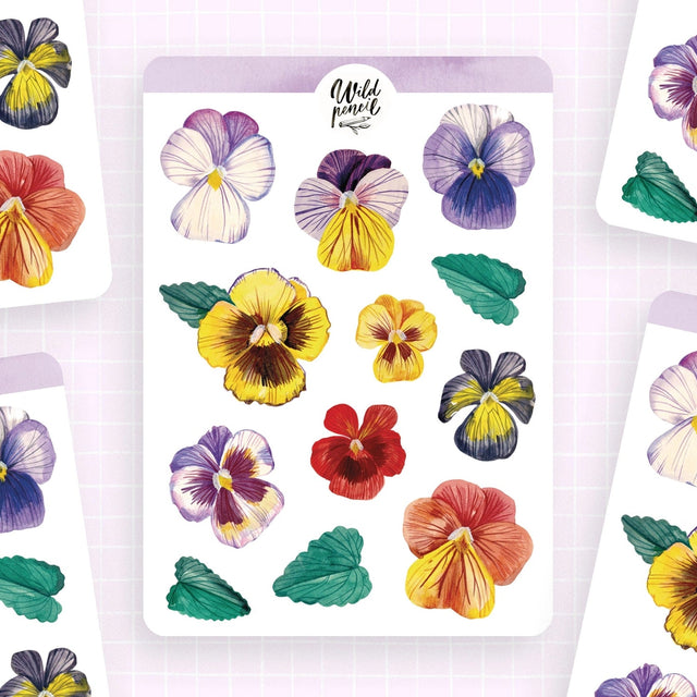 Elevate your stationery collection with our exquisite Pansy Sticker Sheet! Ideal for sticker enthusiasts, crafters, and floral lovers alike.