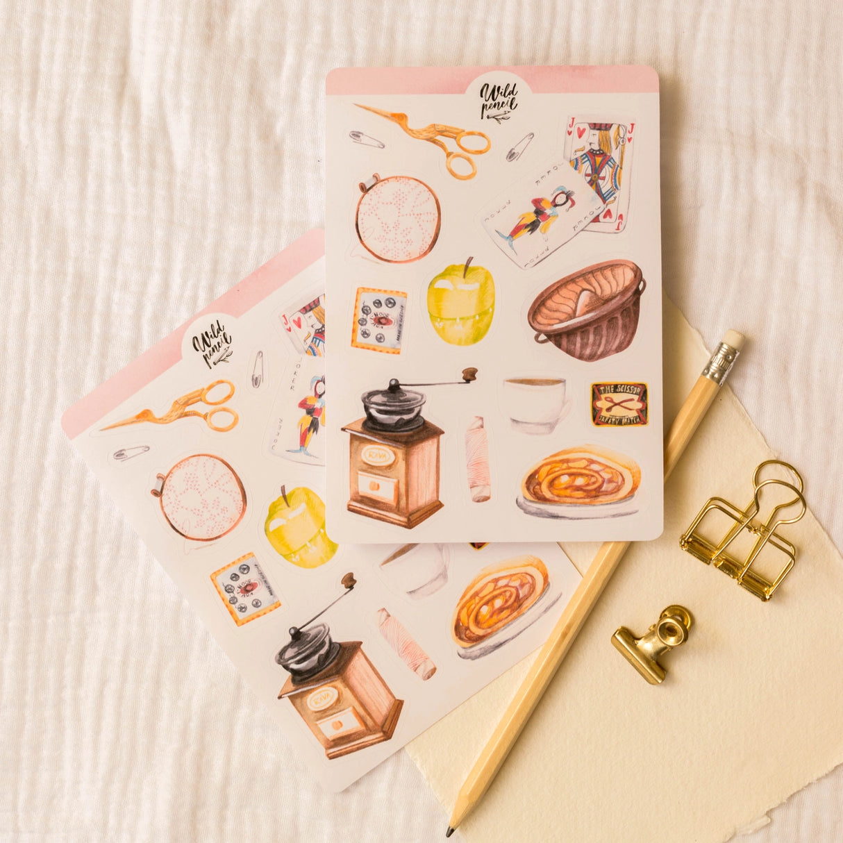 This paper sticker sheet has been designed with all summer lovers in mind! Perfect for your bullet journal, planner, snail mail or various other crafts. Designed from my original sketchbook illustrations, each made with love in Czech Republic.