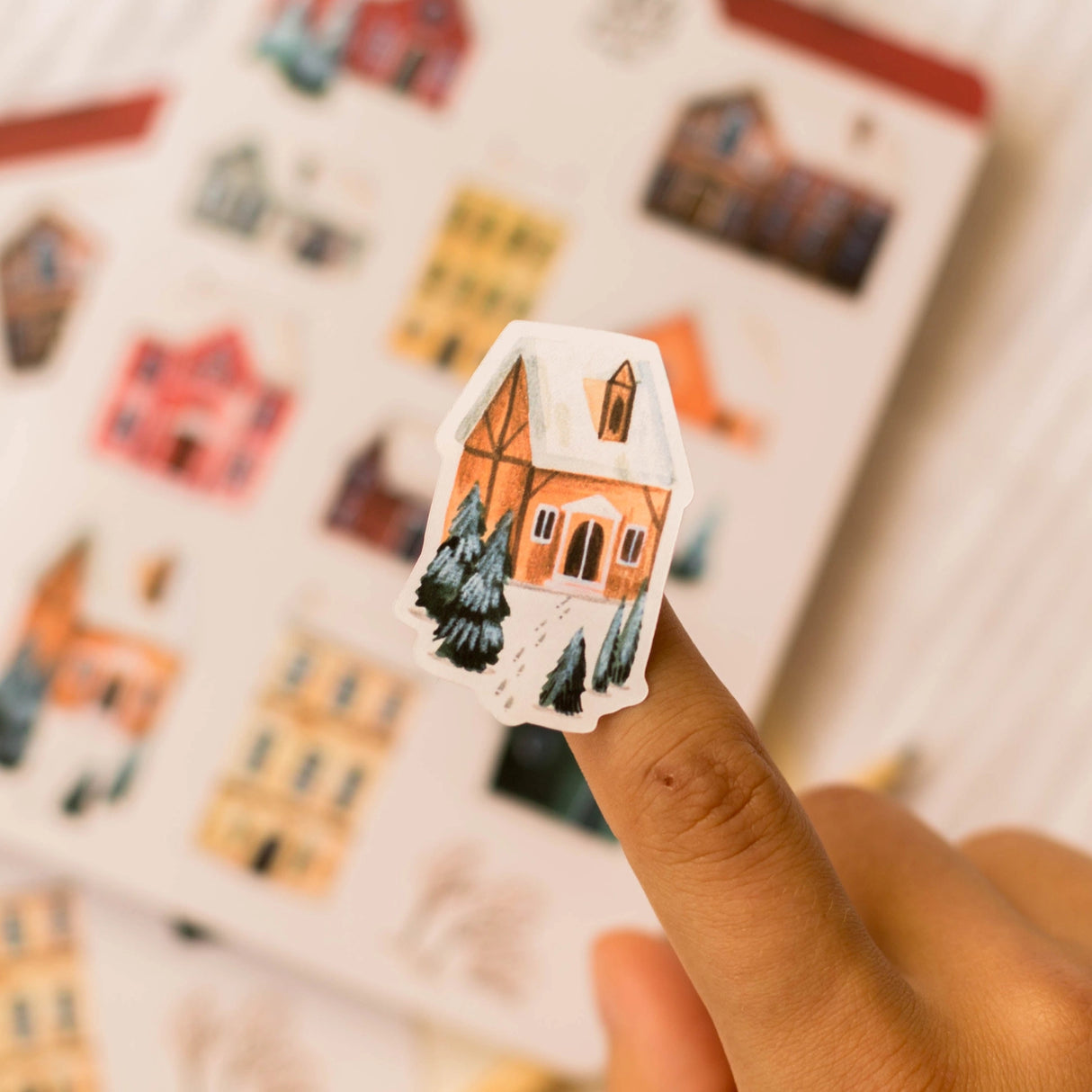 Wild Pencil Studio Sticker Sheet - Winter Town