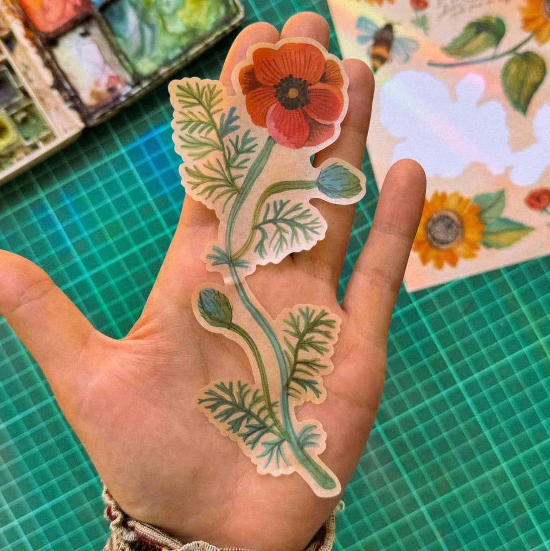 Wild Pencil Studio Washi Sticker Sheet - Sunflowers