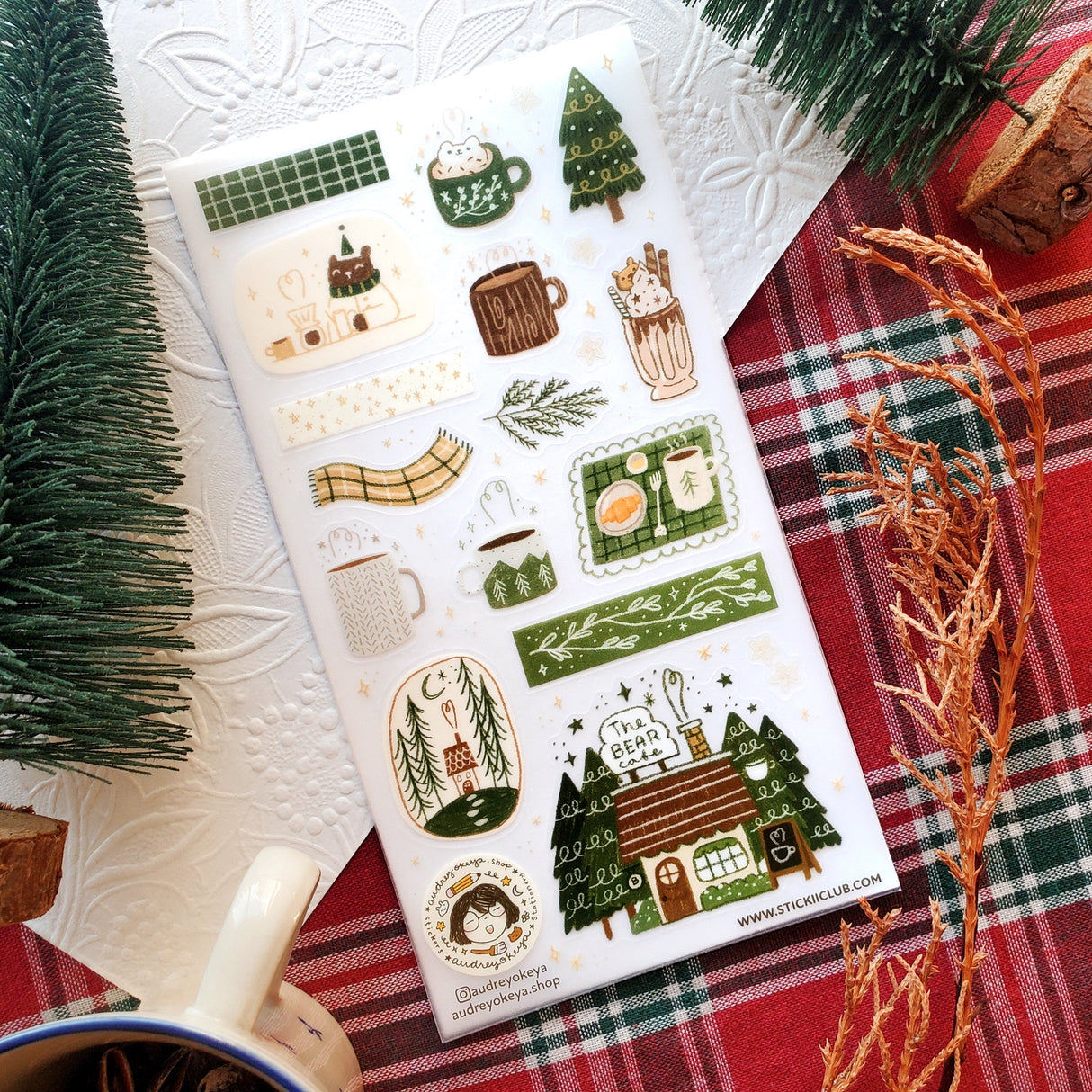 STICKII - Winter Bear Cafe Sticker Sheet