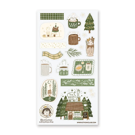 STICKII - Winter Bear Cafe Sticker Sheet