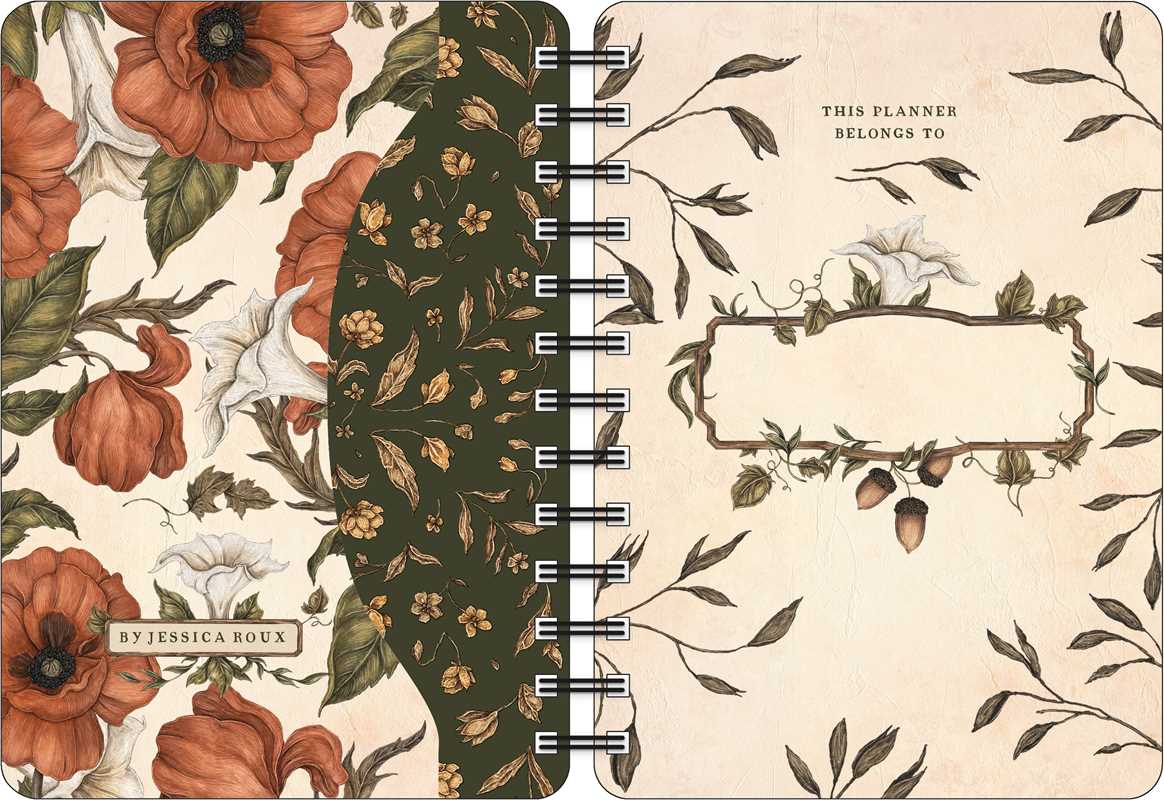 Stay organized as you seek wisdom from nature in this enchantingly illustrated planner based on the bestselling Woodland Wardens oracle card deck.

From beloved artist and author Jessica Roux, each month showcases an animal-plant pair along with their symbolic significance as divined from folklore, mythology, and literature. Monthly prompts encourage you on your own path of personal growth. Weekly and monthly spreads offer ample room for planning, making lists, and noting all the important things in your li