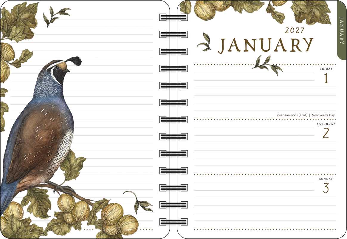 Stay organized as you seek wisdom from nature in this enchantingly illustrated planner based on the bestselling Woodland Wardens oracle card deck.

From beloved artist and author Jessica Roux, each month showcases an animal-plant pair along with their symbolic significance as divined from folklore, mythology, and literature. Monthly prompts encourage you on your own path of personal growth. Weekly and monthly spreads offer ample room for planning, making lists, and noting all the important things in your li