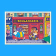 Illustration depicting our original characters Rémi, Bibule, and Pompon in front of a bakery.

• Postcard size A6 (14.8 × 10.5 cm)
• Old Mill Premium White 300g paper
• Digital printing
• Printed in France