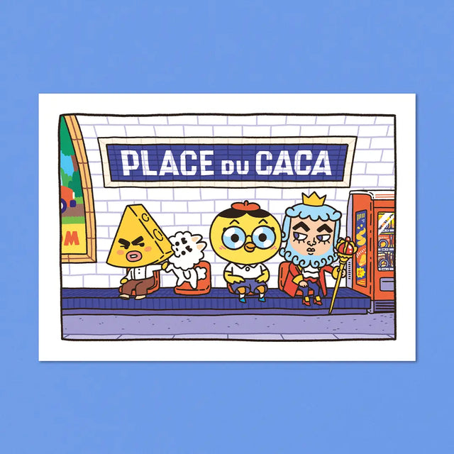 Yeaaah! Studio Post Card - Place Du Caca

Illustration inspired by Parisian metro stations.

• Postcard size A6 (14.8 × 10.5 cm)
• Old Mill Premium White 300g paper
• Digital printing
• Printed in France