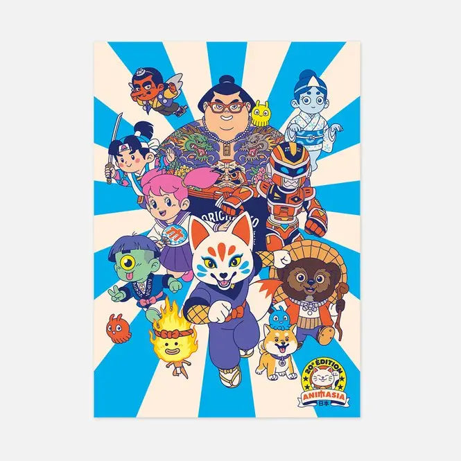 Illustration created for the twentieth edition of the Animasia festival in Bordeaux.

• Postcard size A6 (10.5 x 14.8cm)
• Old Mill Premium White 300g paper
• Digital printing
• Printed in France