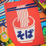 This illustration is inspired by Japanese commercial illustrations from the early 20th century. It's a false brand for soba which are buckwheat noodles.

• Postcard format A6 (14.8 x 10.5cm)
• Fedrigoni Arena 300gm2 FSC certified paper
• printed in France