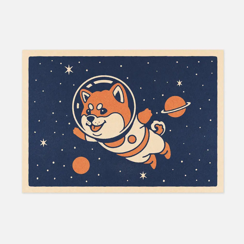 Meet Space Shiba, the cutest astronaut!

• Postcard format A6 (14.8 x 10.5cm)
• Fedrigoni Arena 300gm2 FSC certified paper
• printed in France