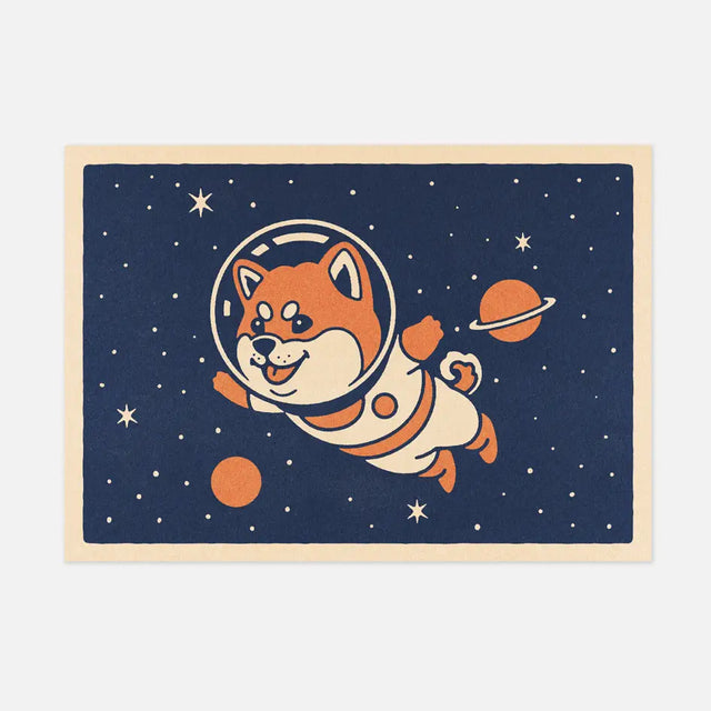 Meet Space Shiba, the cutest astronaut!

• Postcard format A6 (14.8 x 10.5cm)
• Fedrigoni Arena 300gm2 FSC certified paper
• printed in France