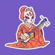 Here is Ina, one of our original characters inspired by Japanese pop culture. Like her father - the famous wrestler Great Kitsune - she never takes off her kitsune mask (kitsune means "fox" in Japanese). Her name is a tribute to the goddess Inari.

• Vinyl sticker
• 7.8 × 7.5 cm
• PVC-free
• UV varnish
• Suitable for outdoor use
• Printed in Sweden