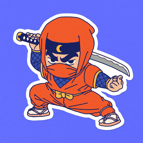Here is Nakayubi the ninja, one of our original characters inspired by Japanese pop culture. His name means the middle finger in Japanese.

• Vinyl sticker
• 7.1 × 6.9 cm
• PVC-free
• UV varnish
• Suitable for outdoor use
• Printed in Sweden