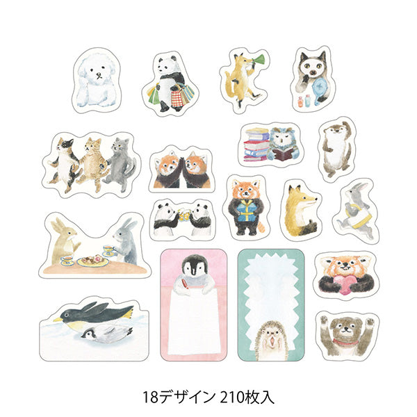 Yuru Log Sticker Roll - Animal Mood


Roll seals with a wide variety of designs:
Recommended for decorating notebooks, these roll stickers with perforations can be cut out as needed. It's also great that you can use plenty of stickers without hesitation when enjoying notebook arrangements.



The 'Animal Mood Patterns' feature 210 sheets (18
designs) that can be used plently, designed by Kana Nitta, featuring animals that express emotions through poses. Charming animals combined with speech bubble patterns 