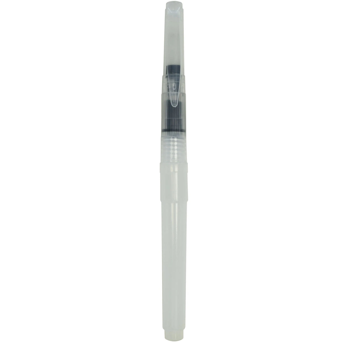 Effortless watercolor techniques made easy! Simply fill with water or ink to blend water-soluble media like markers, pencils, inks, paints and powdered pigments. A gentle squeeze of the barrel releases water or ink to paint and blend. The soft, nylon brush tip holds its shape to ensure delicate lines and precise pools of water and color. The water-holding barrel makes your art portable, minimizing mess and eliminating spills. 