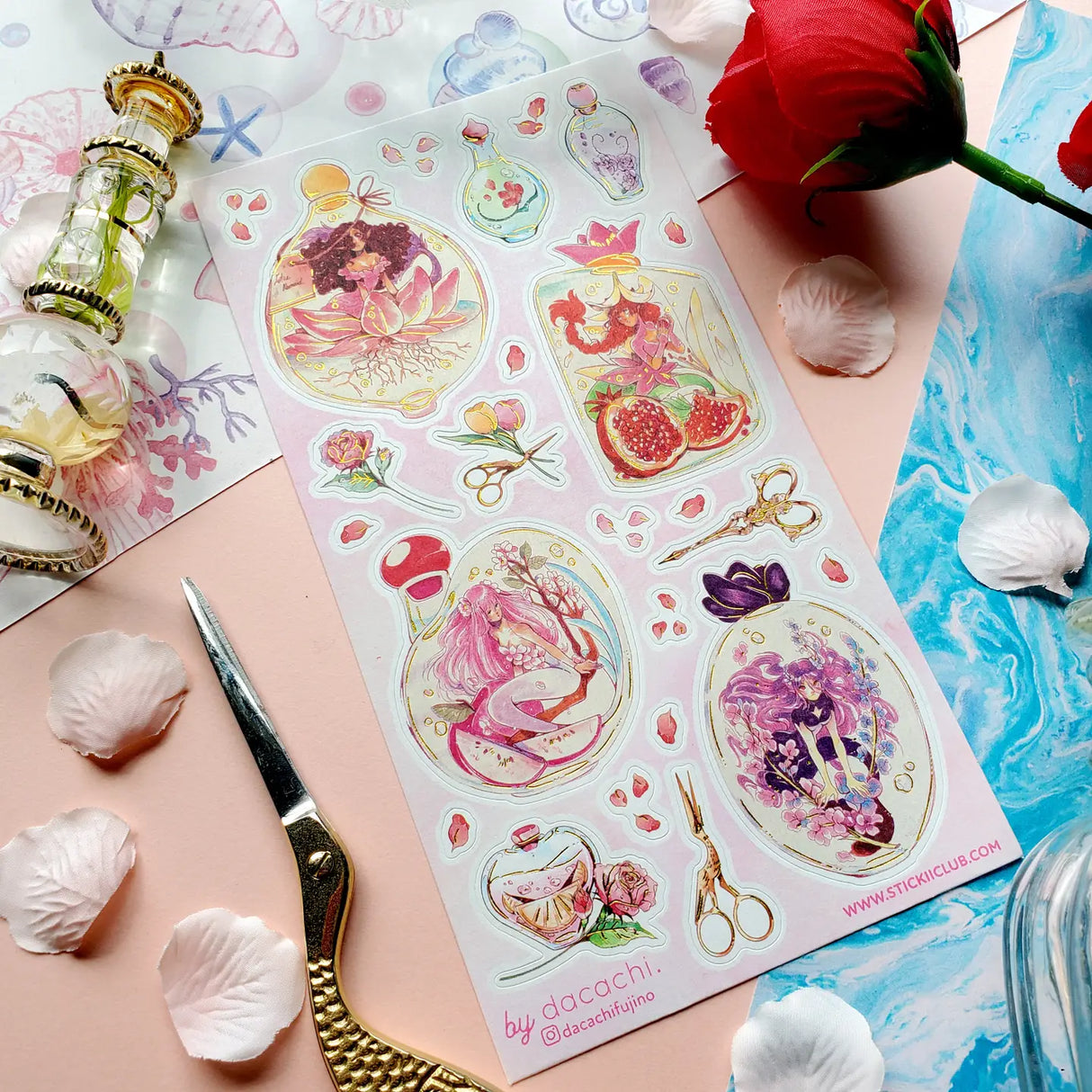STICKII Mermaid Perfumes Sticker Sheet