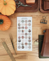 Sarica Studio Autumn Plaid Dots Stickers