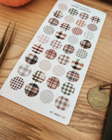 Sarica Studio Autumn Plaid Dots Stickers