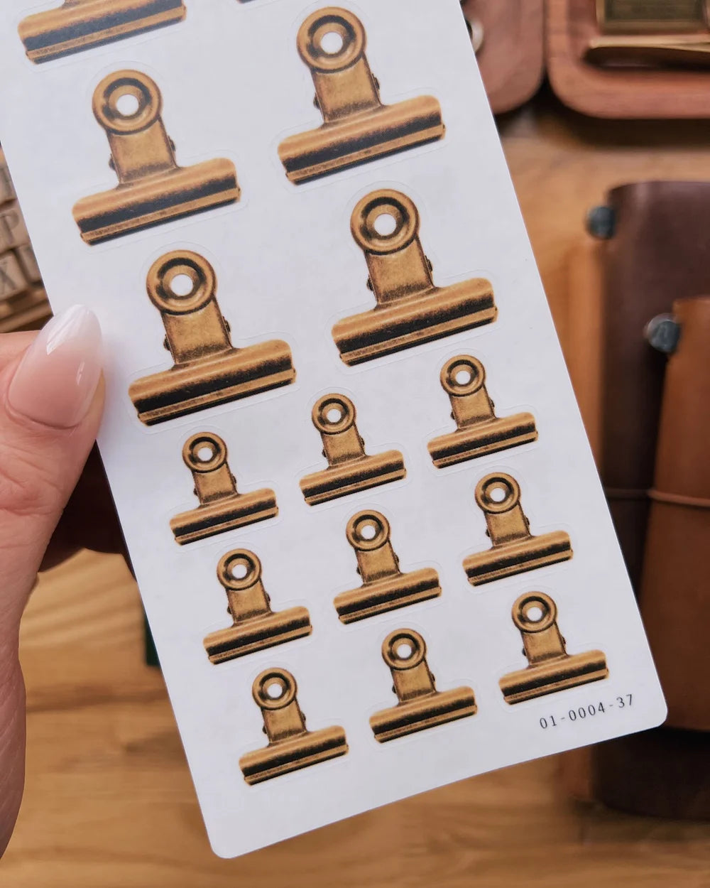 Sarica Studio Brass Bulldog Clip Stickers