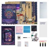Diy Miniature House Book Nook Kit: Cyber City w/ Dust Cover