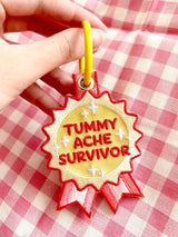 Maobabie Tummy Ache Survivor Embroidered Keychain