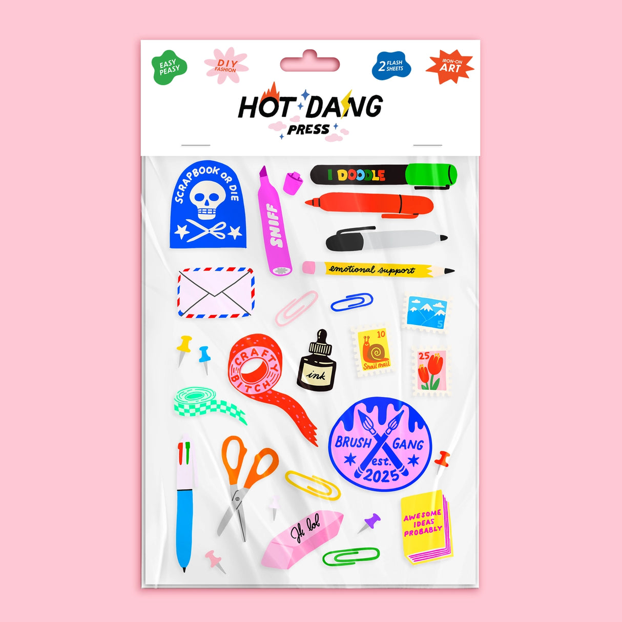 Iron-on Transfer Sheets - Stationery Addict (Pack of 2)